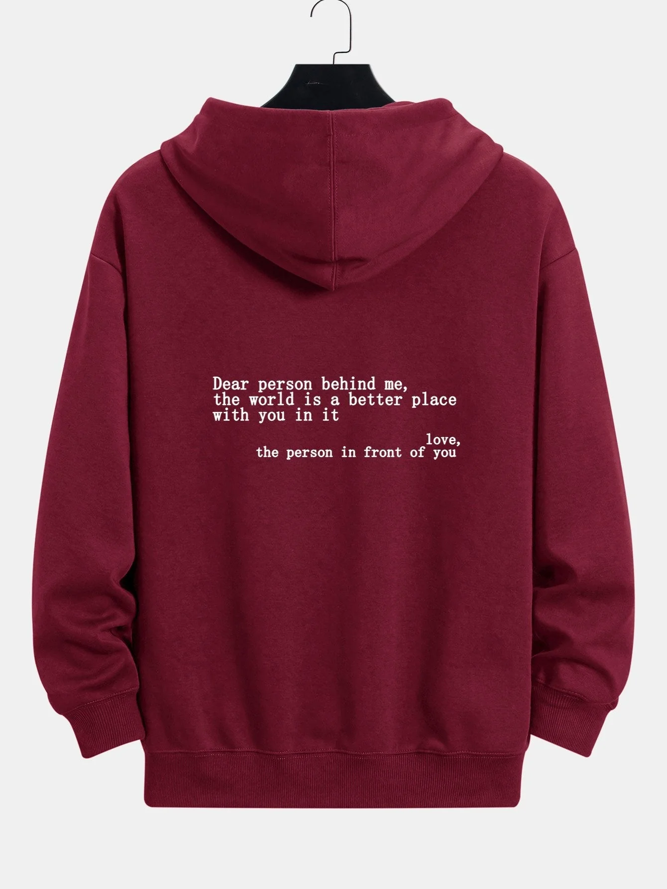 Noah | Slogan Print Relax Fit Hoodie - Image 10