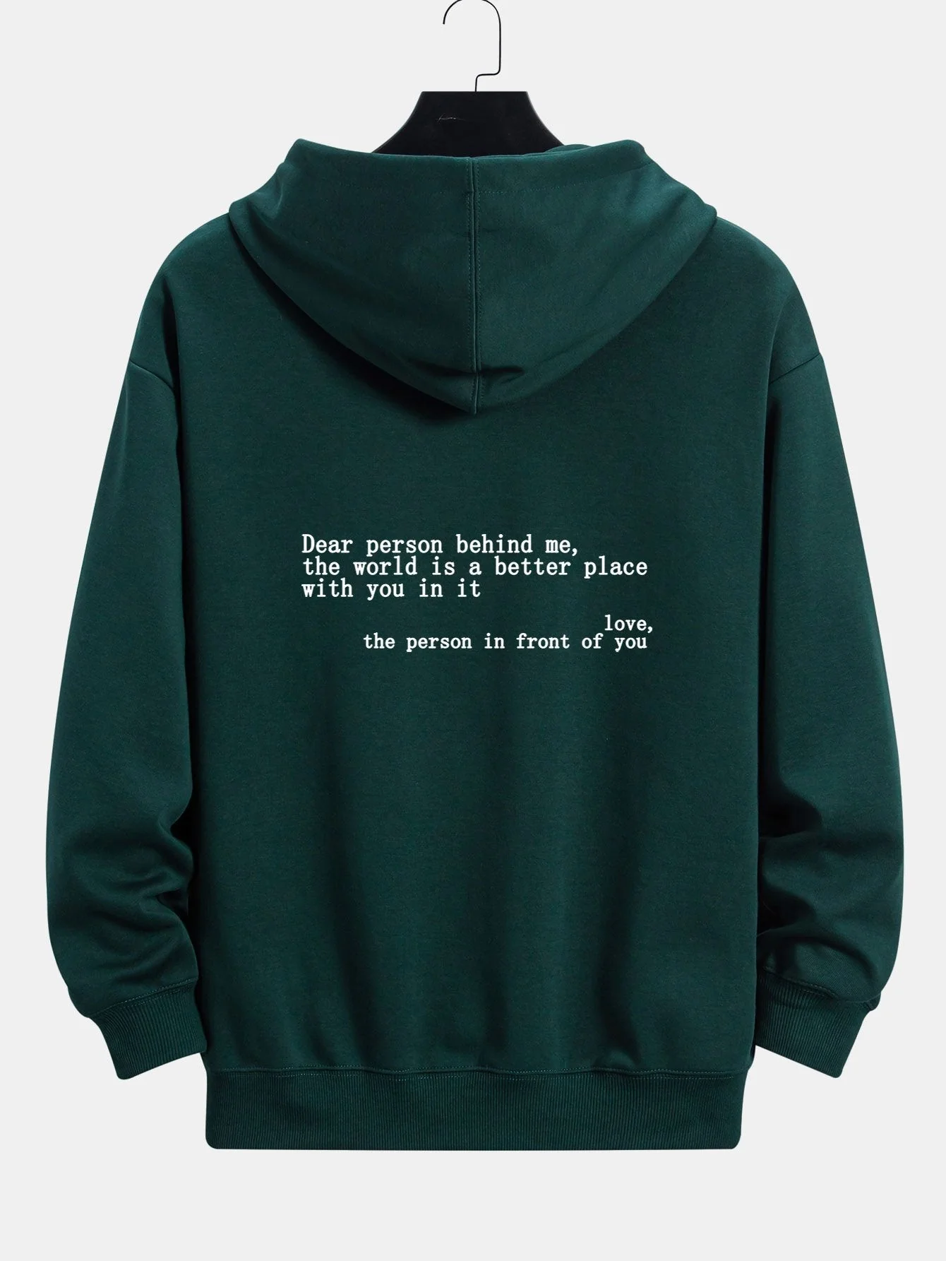 Noah | Slogan Print Relax Fit Hoodie - Image 4