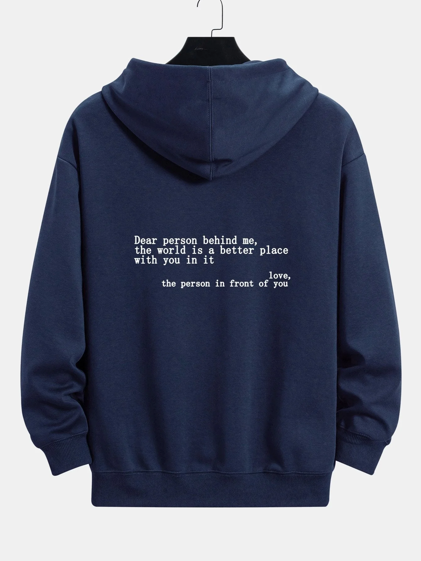 Noah | Slogan Print Relax Fit Hoodie - Image 8