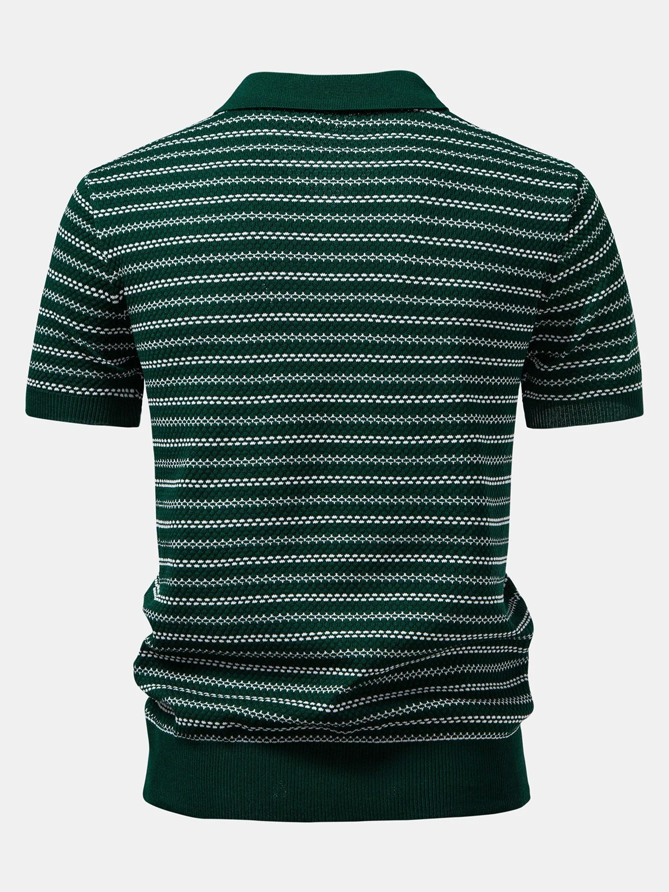 Noah | Stripe Knitted Polo Shirt - Image 2