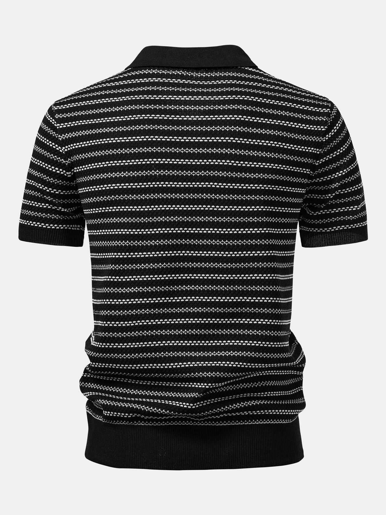 Noah | Stripe Knitted Polo Shirt - Image 4