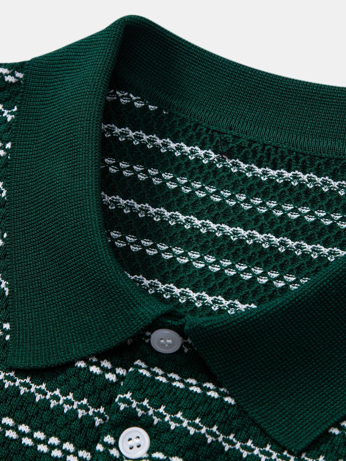 Noah | Stripe Knitted Polo Shirt - Image 5