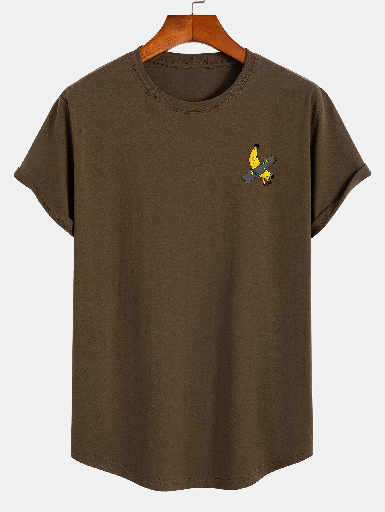 Noé® | Banana Print Cotton Arc Hem T-Shirt - Image 4