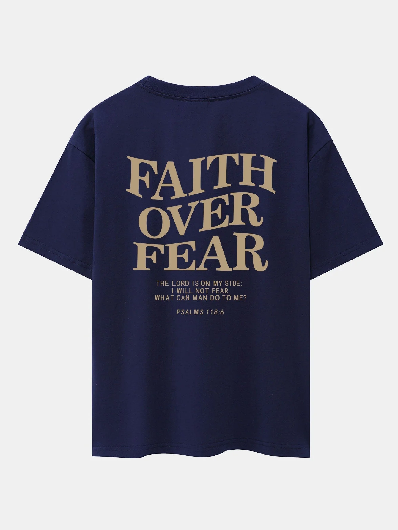 Norberto® | Faith Over Fear Print Drop Shoulder Oversize T-Shirt - Image 19