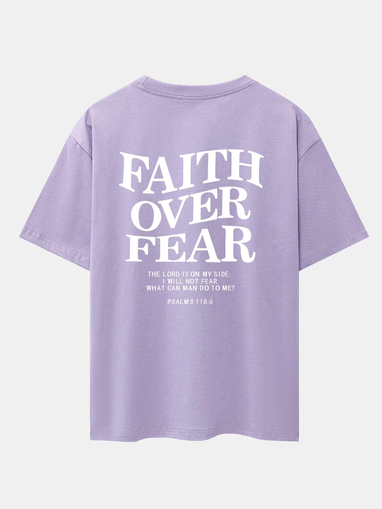 Norberto® | Faith Over Fear Print Drop Shoulder Oversize T-Shirt - Image 29