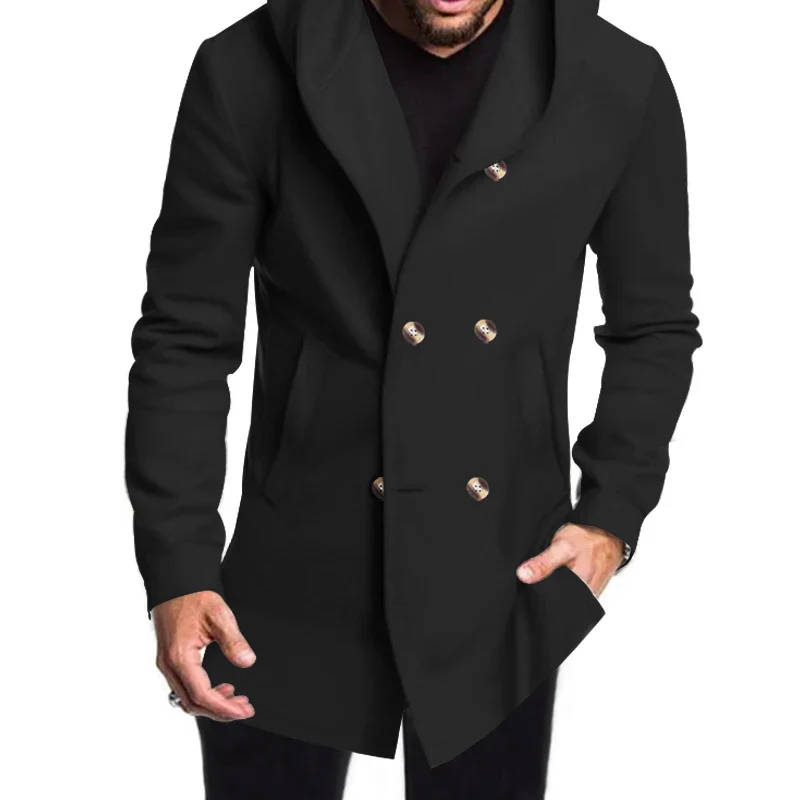 Numa | Men's Wool Coat with Hood - Double Breasted Warm & Elegant - Image 11