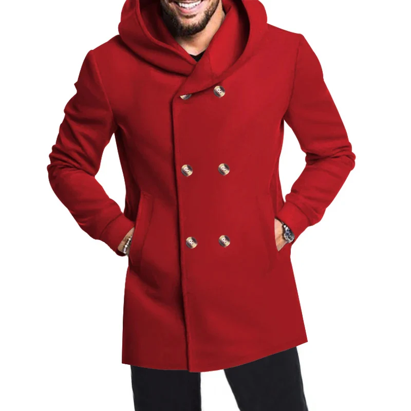 Numa | Men's Wool Coat with Hood - Double Breasted Warm & Elegant - Image 22