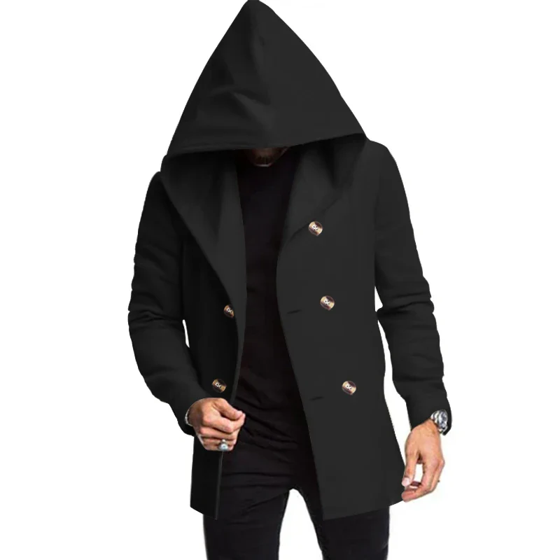 Numa | Men's Wool Coat with Hood - Double Breasted Warm & Elegant - Image 24