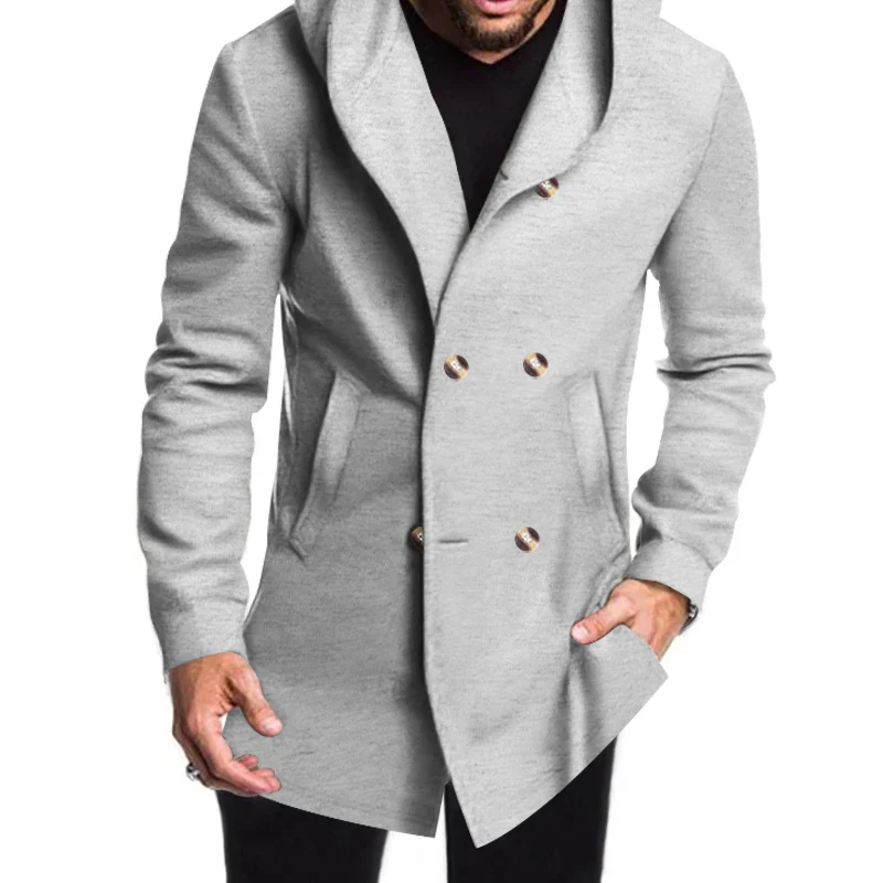 Numa | Men's Wool Coat with Hood - Double Breasted Warm & Elegant - Image 31