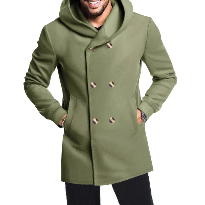 Numa | Men's Wool Coat with Hood - Double Breasted Warm & Elegant - Image 32
