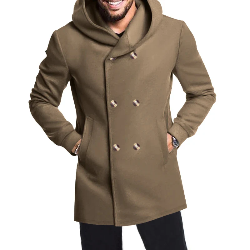 Numa | Men's Wool Coat with Hood - Double Breasted Warm & Elegant - Image 33
