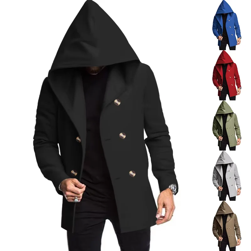 Numa | Men's Wool Coat with Hood - Double Breasted Warm & Elegant - Image 34