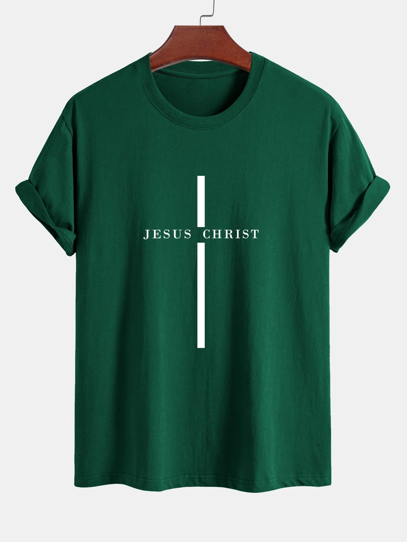 Odón® | Jesus Christ Stripe Print Cotton T-Shirt - Image 10