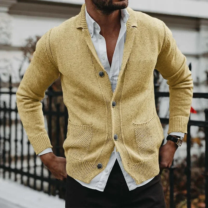 Oliver® | Knitted sweater with pockets and buttons - Image 2