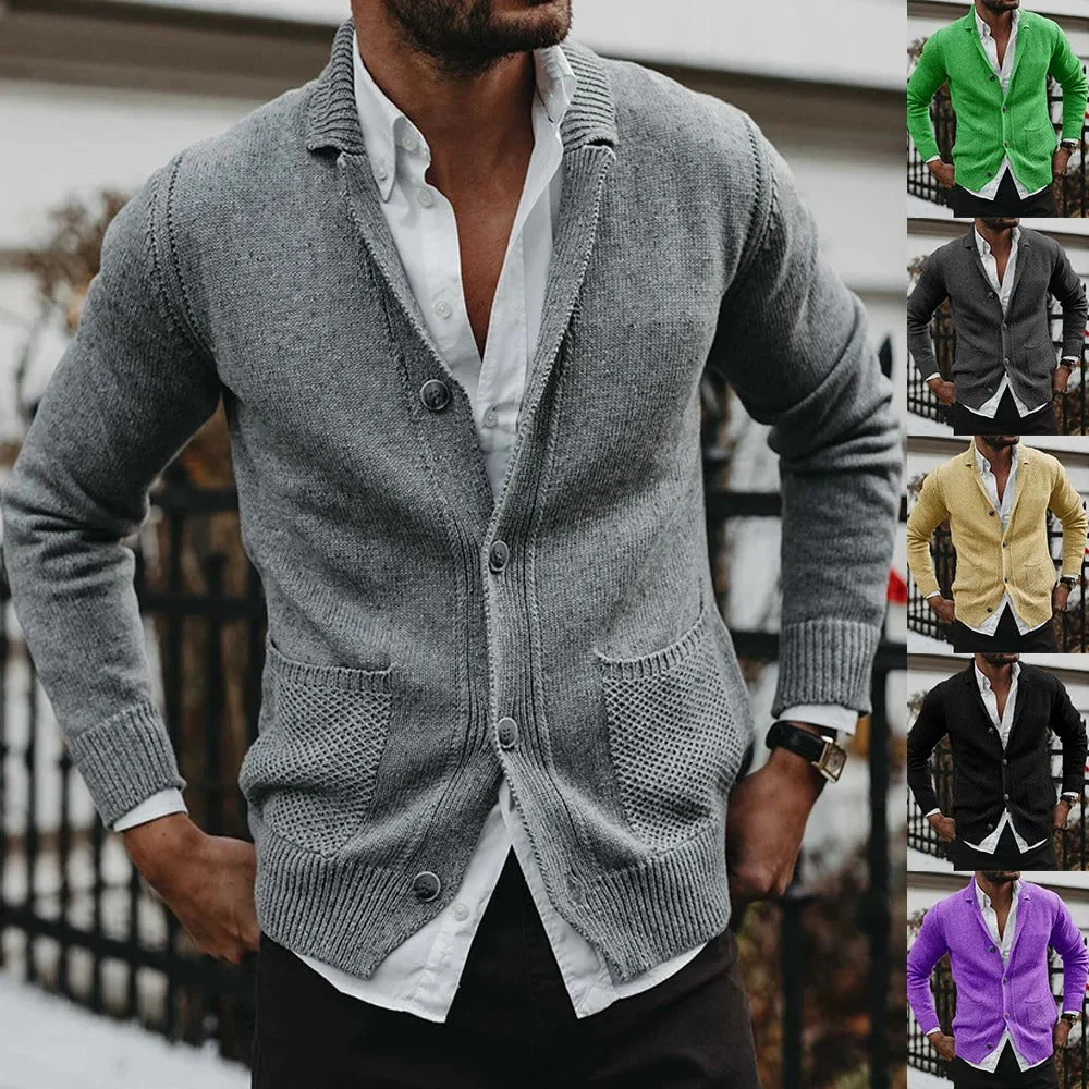 Oliver® | Knitted sweater with pockets and buttons - Image 7