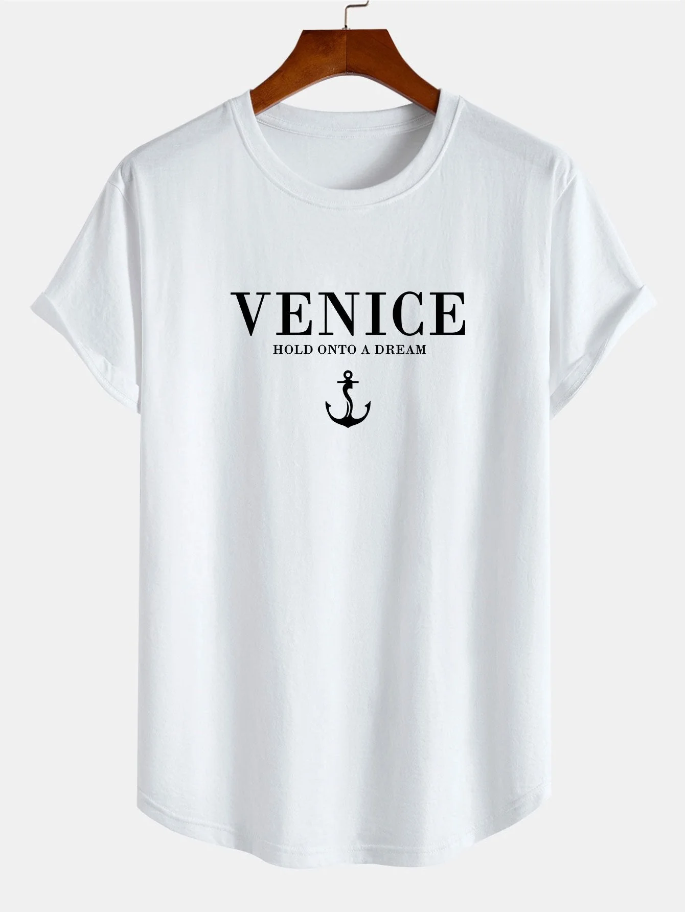 Oliver® | Venice Anchor Print Cotton Arc Hem T-Shirt - Image 3