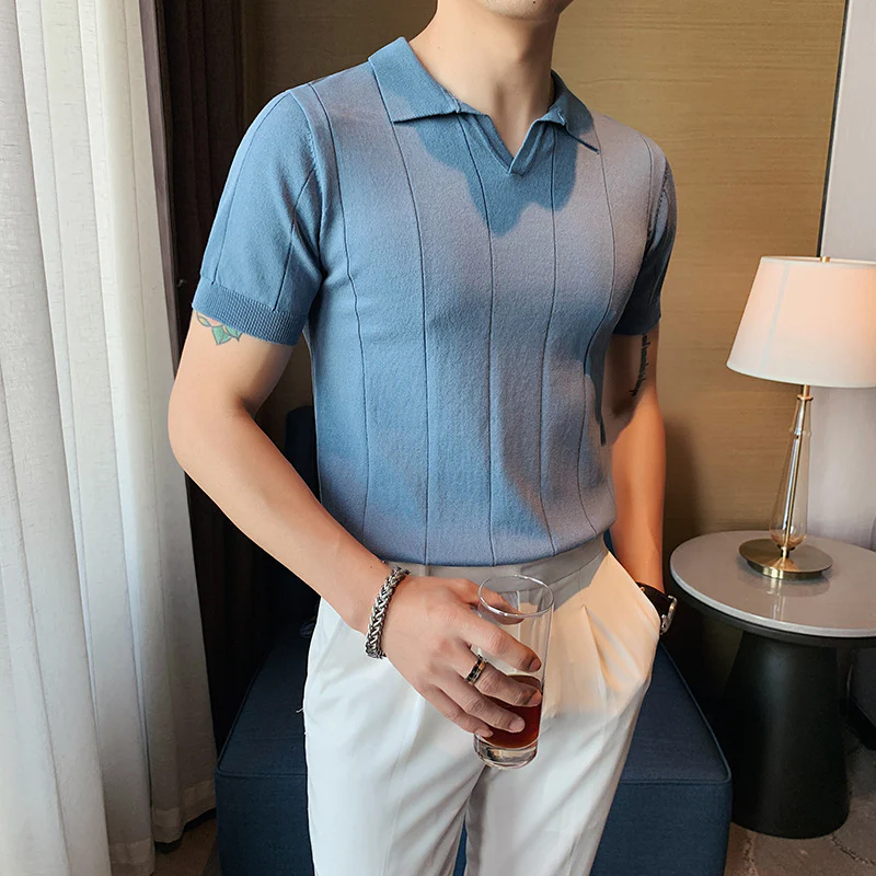 Onofre® | Slimfit Fashion Knit Short Sleeve Shirt - Image 2