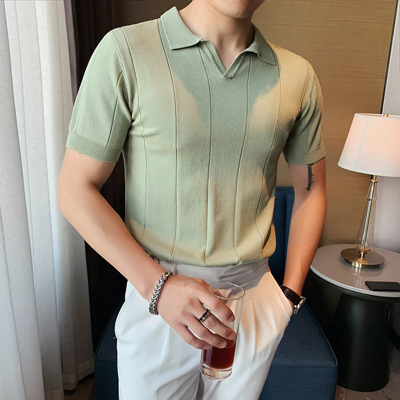 Onofre® | Slimfit Fashion Knit Short Sleeve Shirt - Image 3
