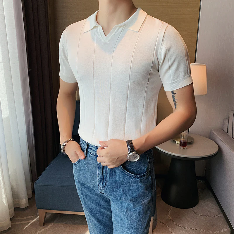 Onofre® | Slimfit Fashion Knit Short Sleeve Shirt - Image 5