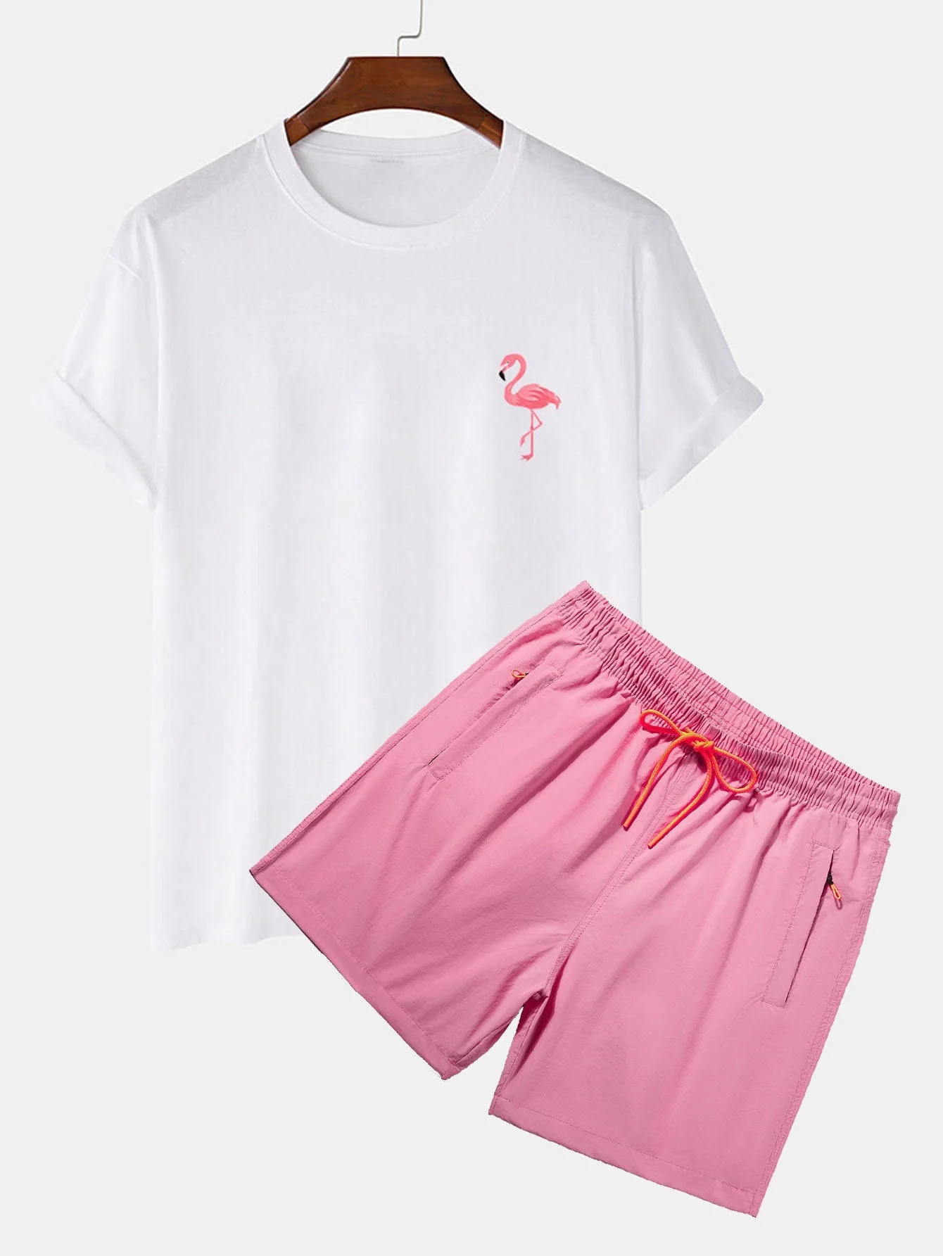 Orion® | Flamingo Print T-Shirt & Swim Shorts - Image 2