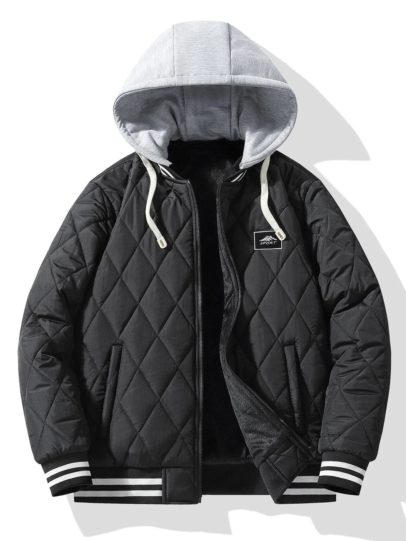 Orion | Teddy Lined Detachable Hooded Quilted Coat - Image 6