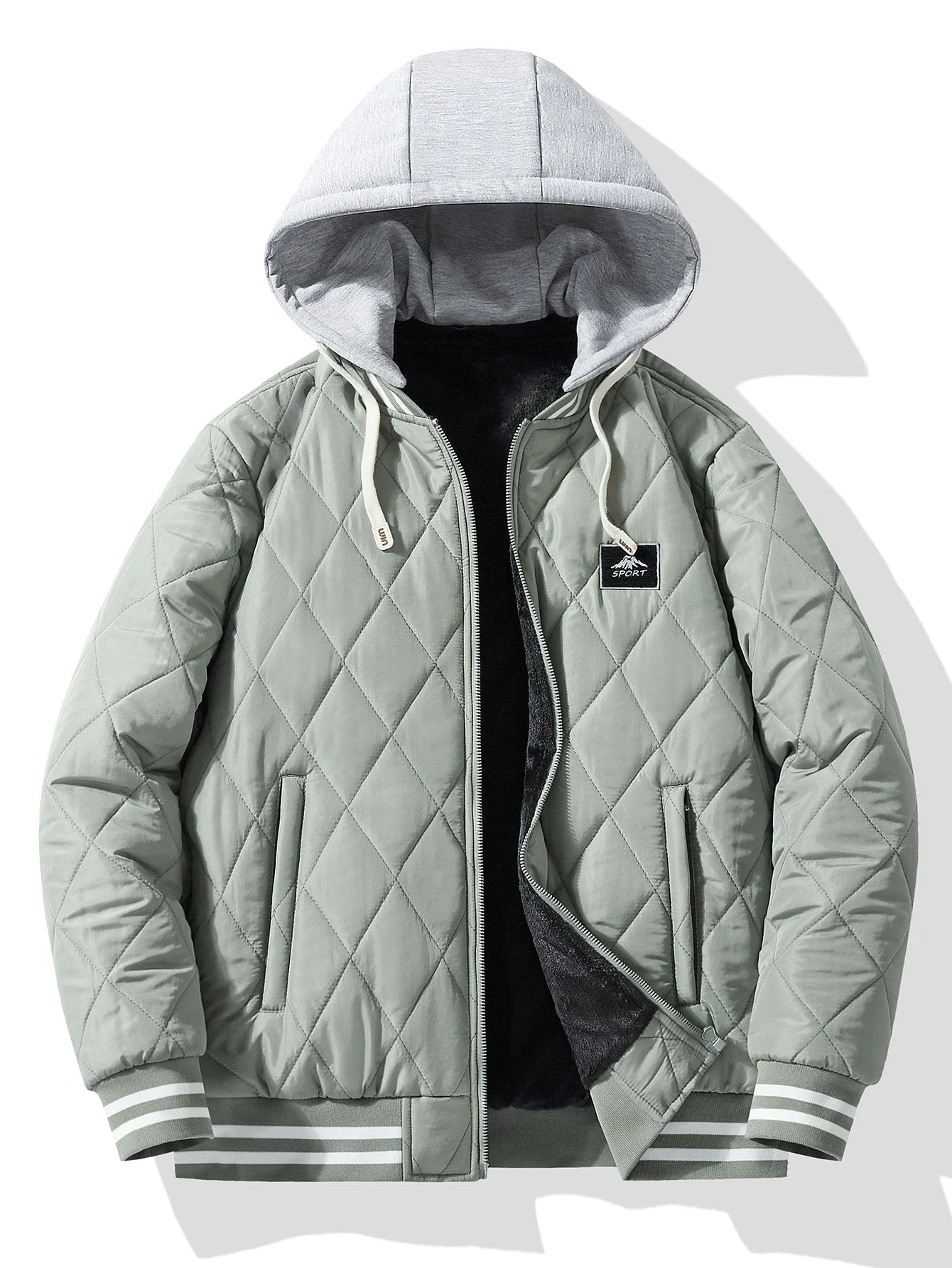 Orion | Teddy Lined Detachable Hooded Quilted Coat - Image 7