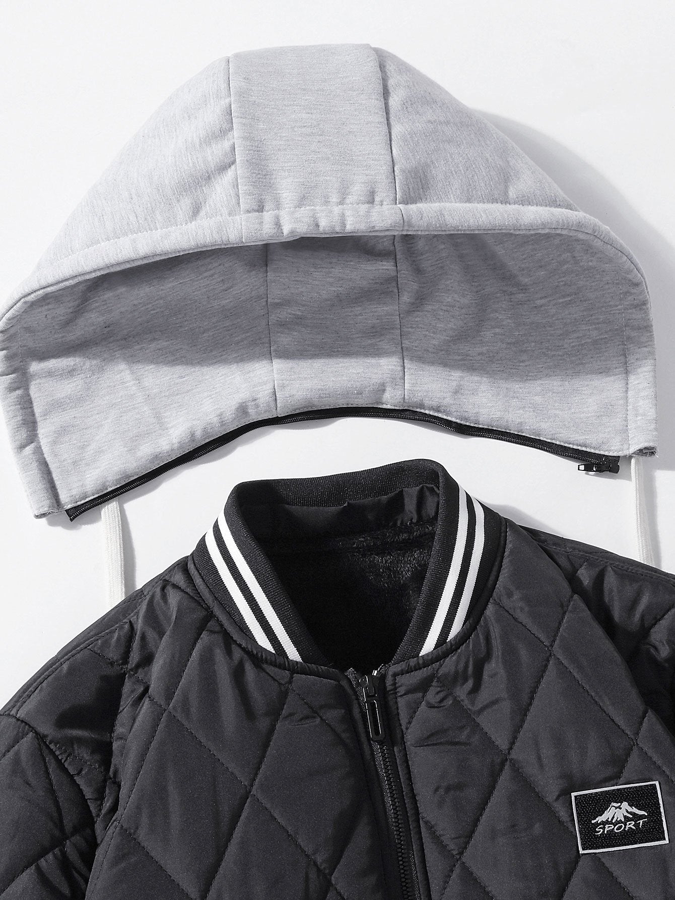 Orion | Teddy Lined Detachable Hooded Quilted Coat - Image 9