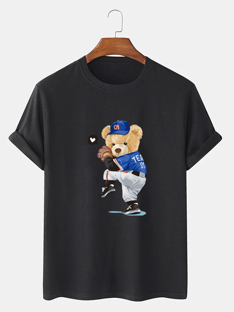 Óscar® | Baseball Bear Bear Print T-Shirt - Image 3