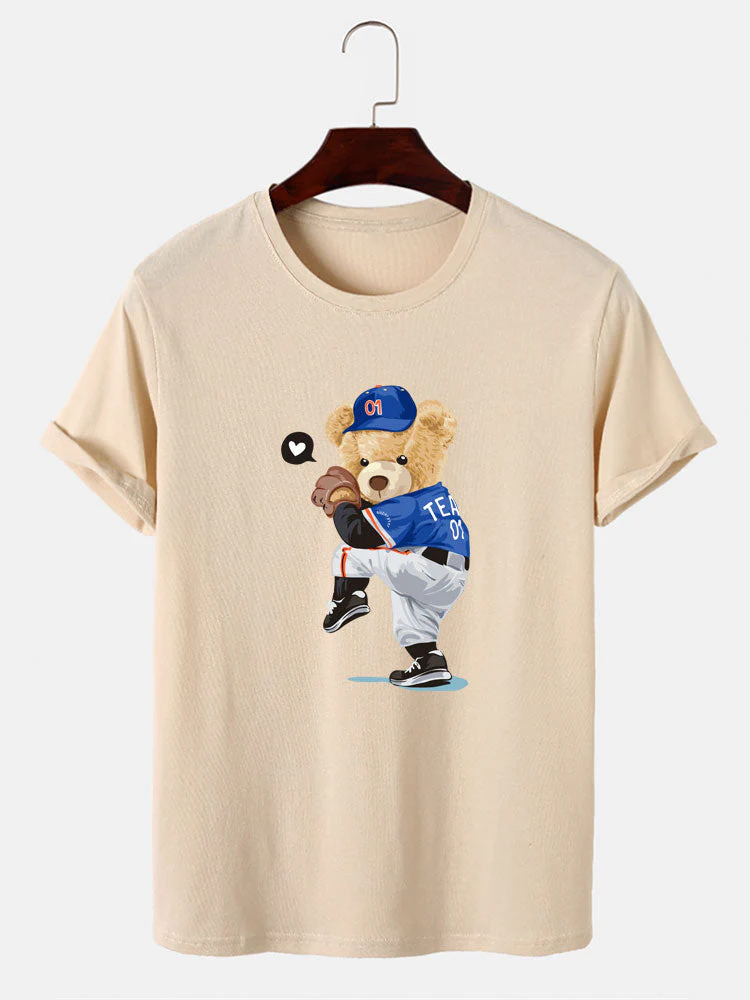 Óscar® | Baseball Bear Bear Print T-Shirt - Image 5