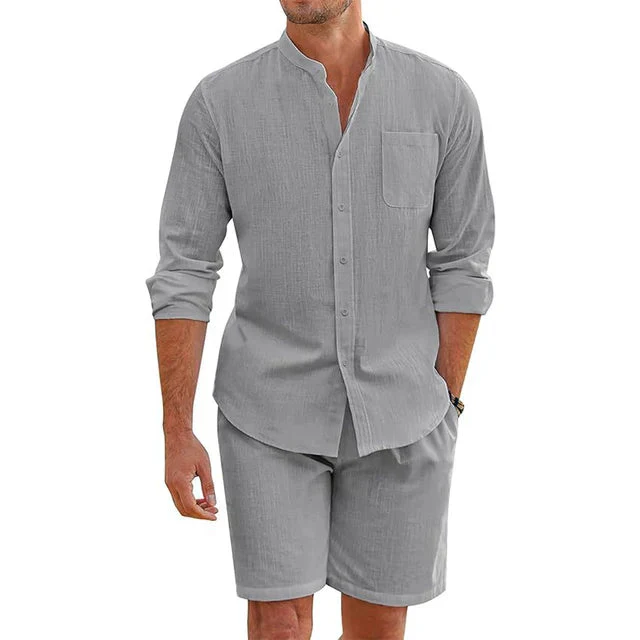 Oscar® | Button-Up Shirt And Shorts Set For Men - Image 2