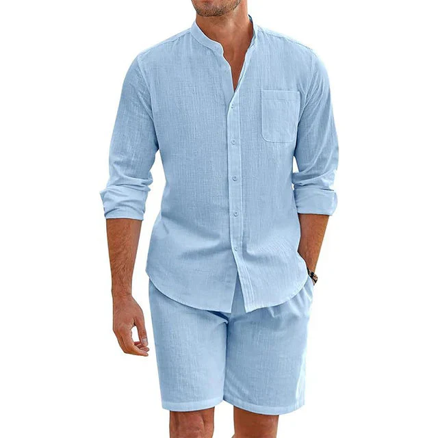 Oscar® | Button-Up Shirt And Shorts Set For Men - Image 4