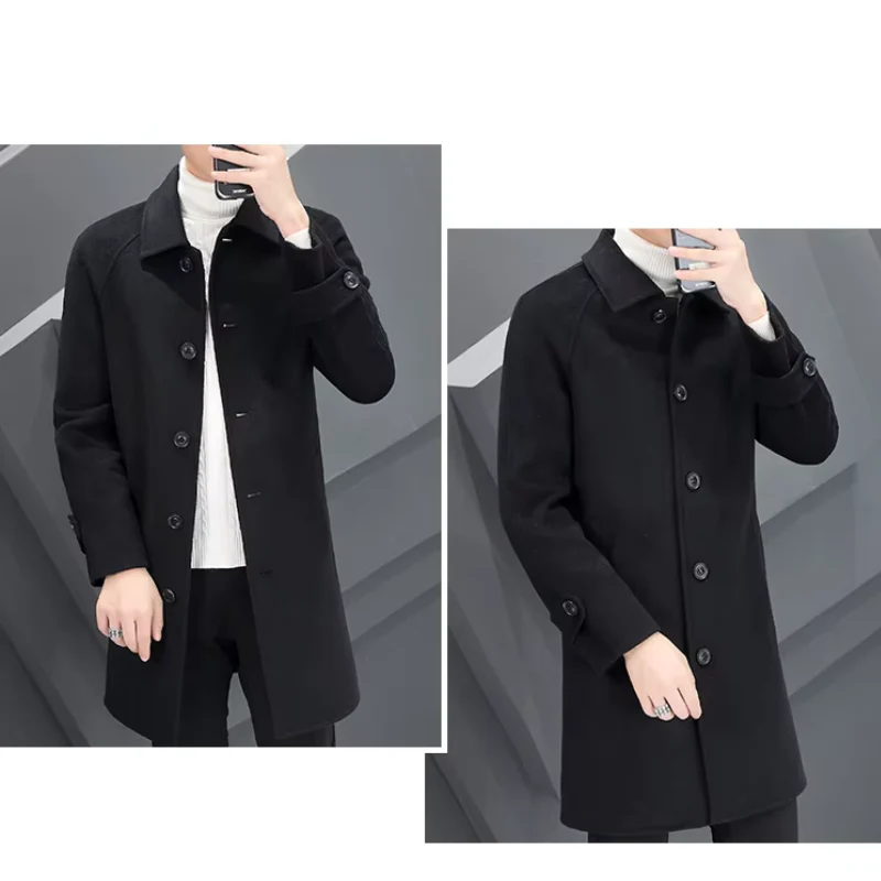 Óscar | Men's Classic Wool Coat - Minimalist Design for Winter - Image 3