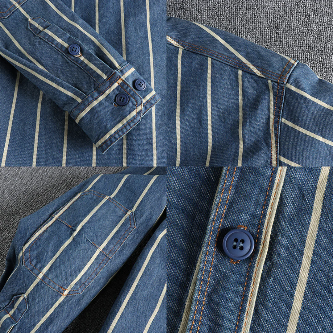 Otis® | Trendy Striped Denim Shirt - Image 2