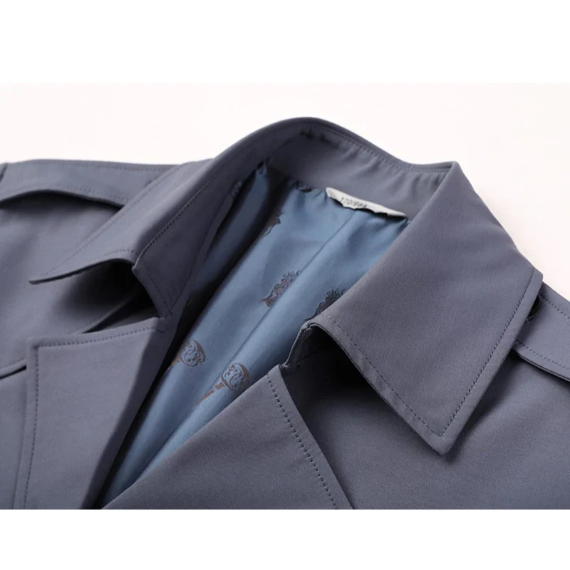 Otis | Elegant men's trench coat – classic coat with shoulder details - Image 3
