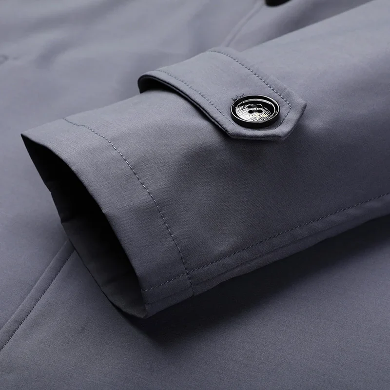 Otis | Elegant men's trench coat – classic coat with shoulder details - Image 5