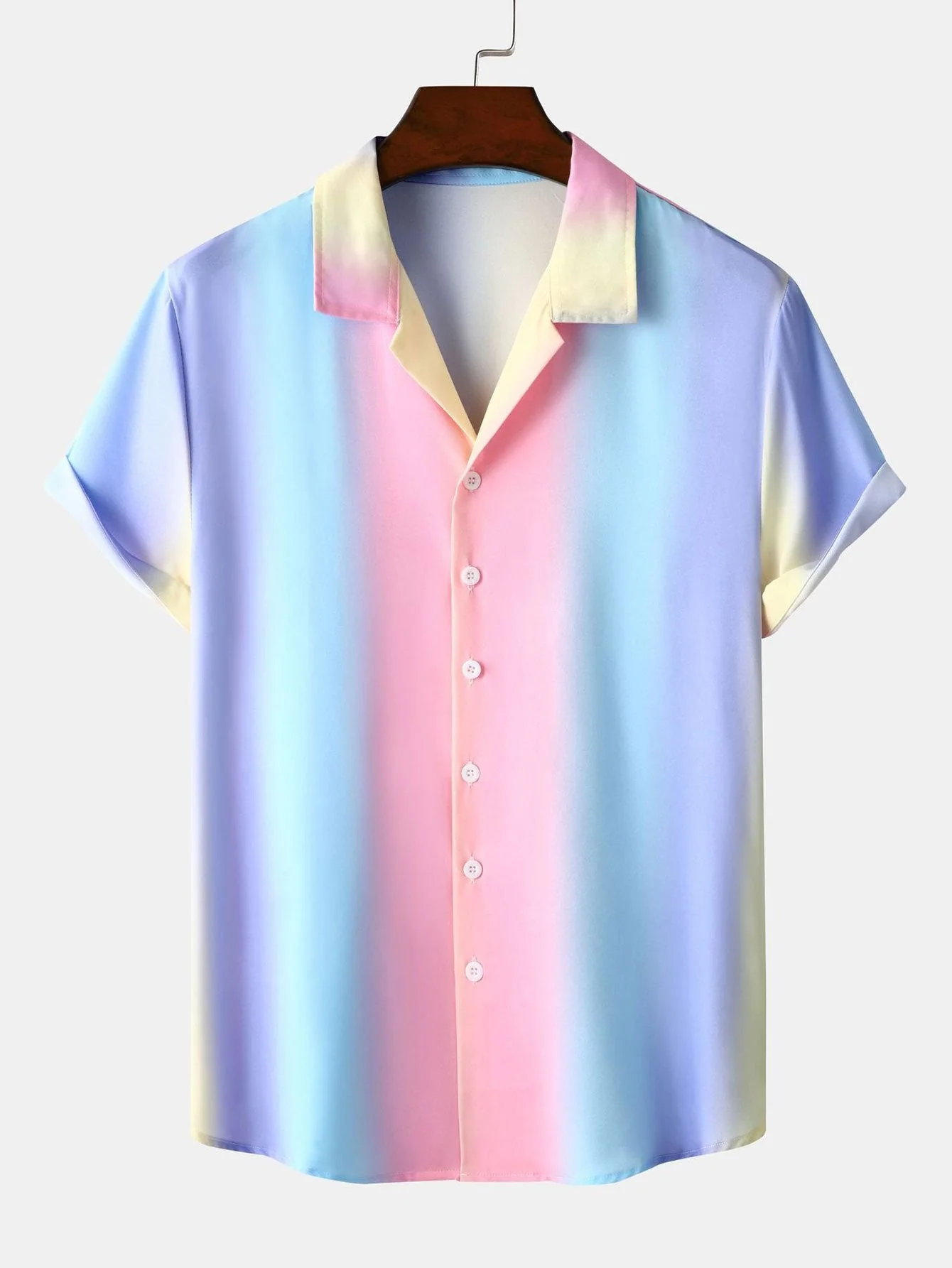 Otoniel® | Ombre Print Cuban Shirt & Swim Shorts - Image 2