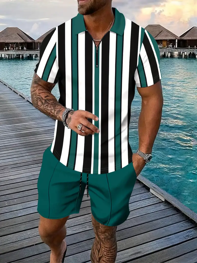 Owen® | Casual Striped Men'S Outfit Set - Image 2
