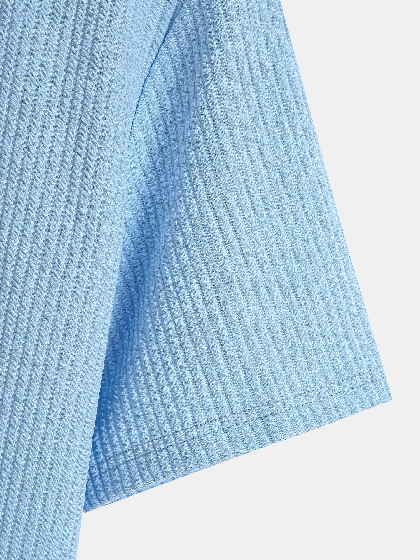 Owen® | Muscle Fit Notch Ribbed Arc Hem T-Shirt - Image 6