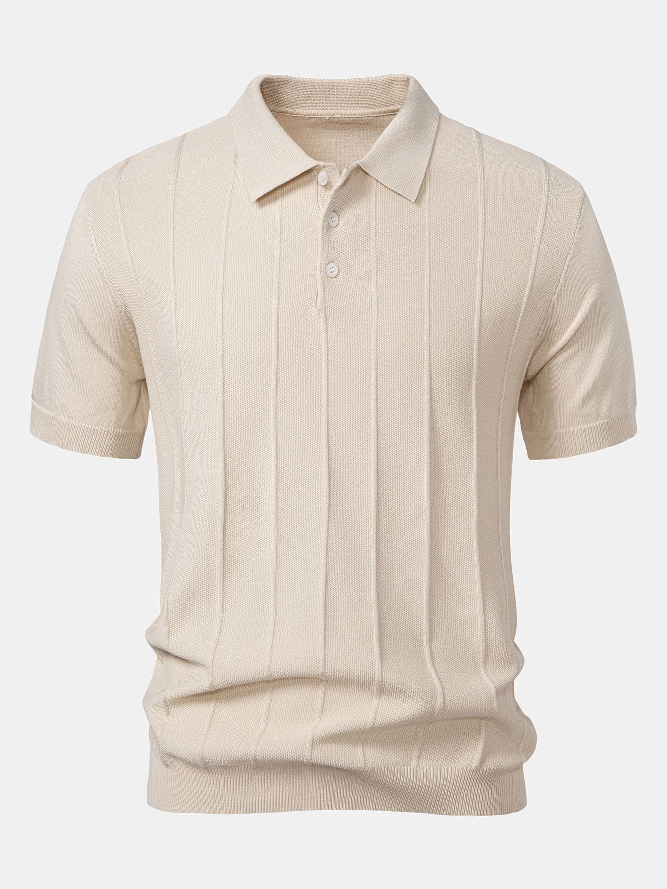 Owen | Stripe Jacquard Knit Polo Shirt - Image 11