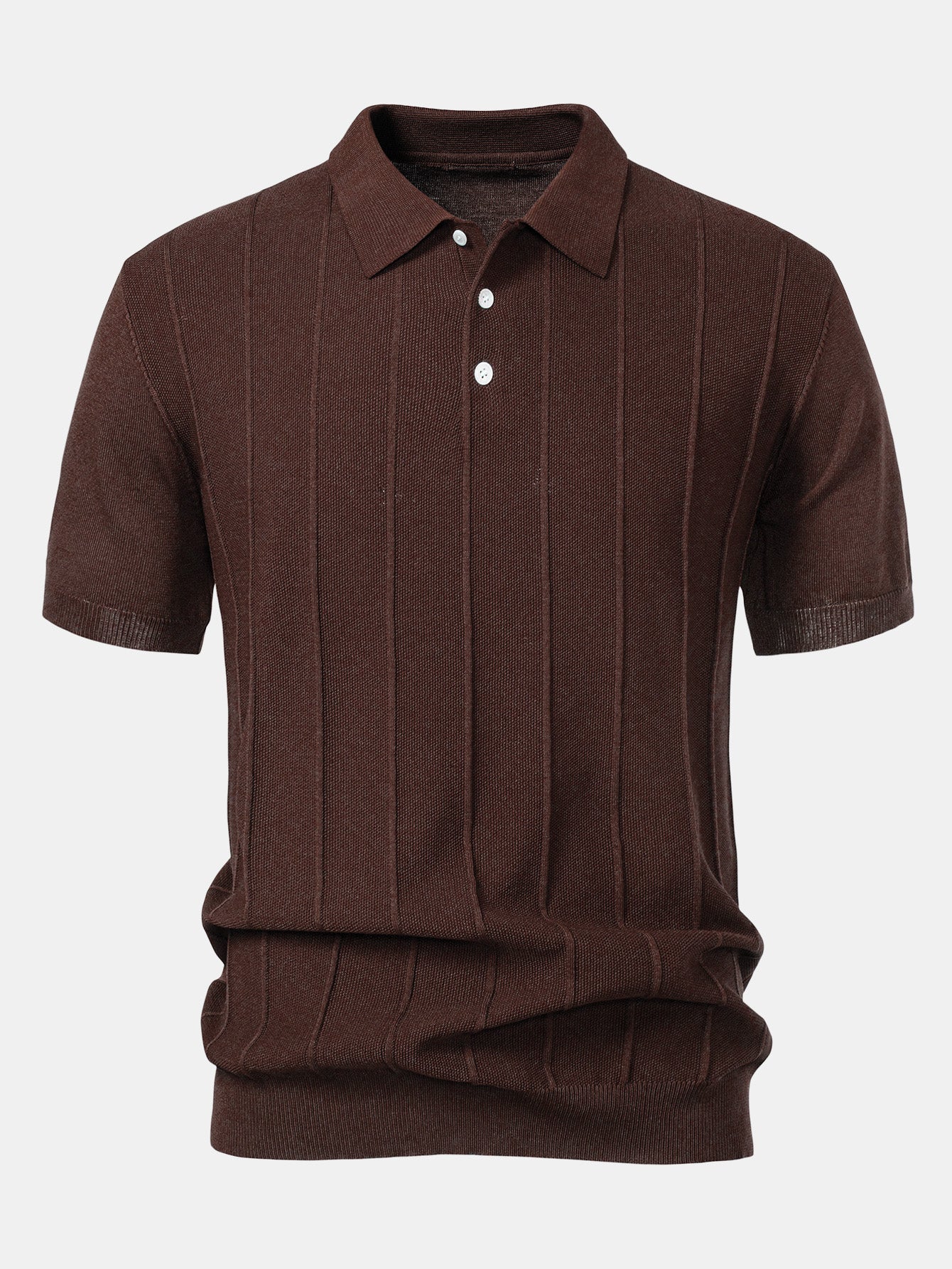 Owen | Stripe Jacquard Knit Polo Shirt - Image 13