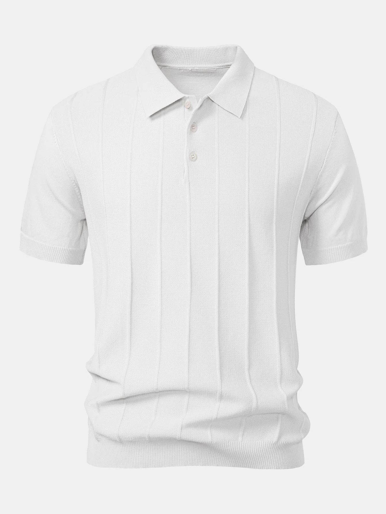Owen | Stripe Jacquard Knit Polo Shirt - Image 15