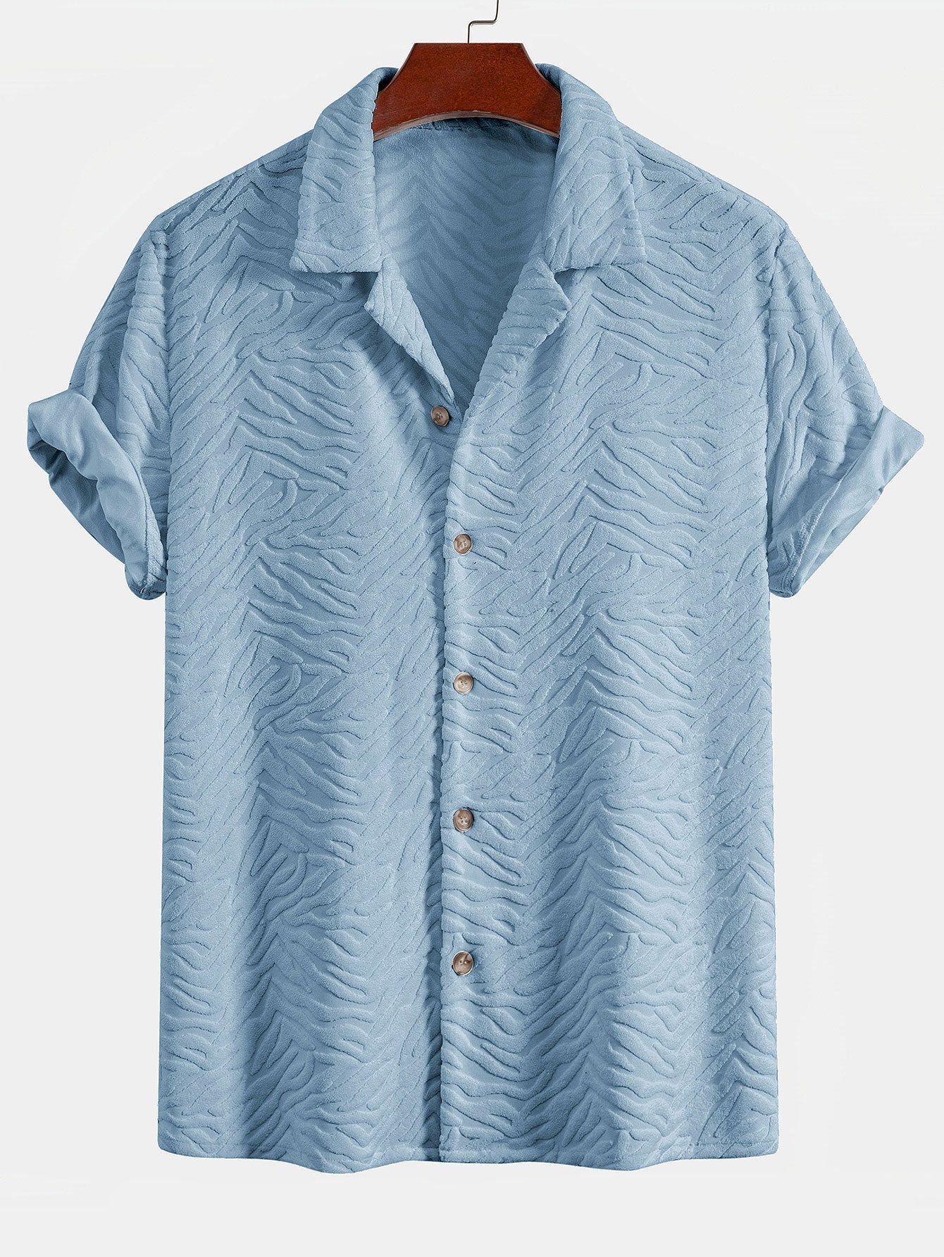 Pablo® | Animal Texture Terry Cuban Shirt & Straight Leg Linen Pants - Image 8