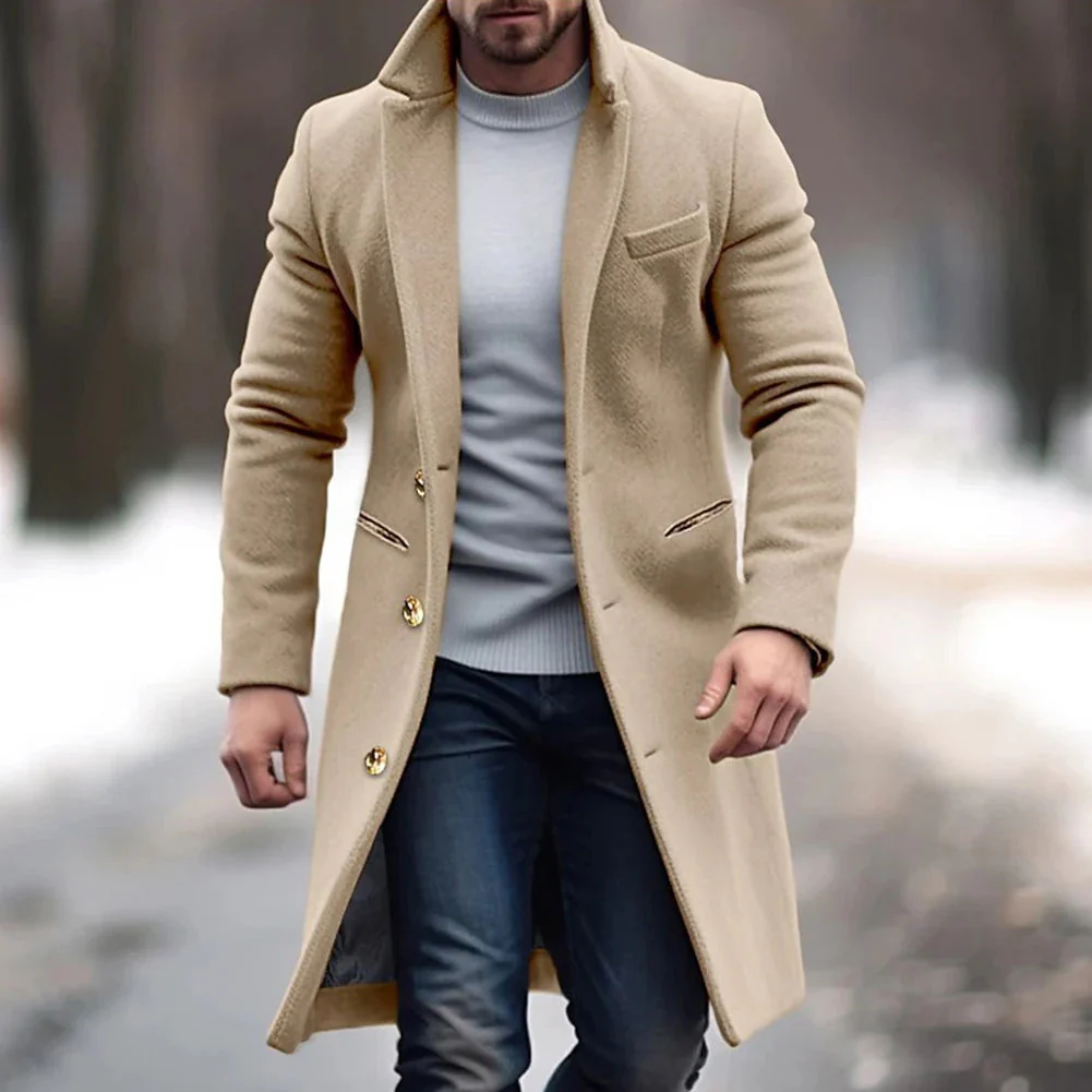 Pablo® | Warm long, single-breasted coat - Image 3