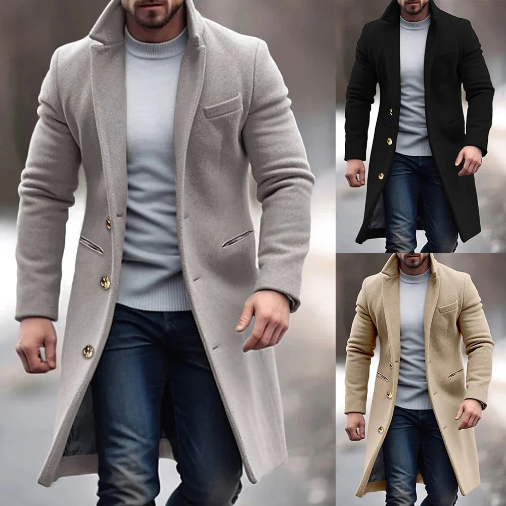 Pablo® | Warm long, single-breasted coat - Image 4