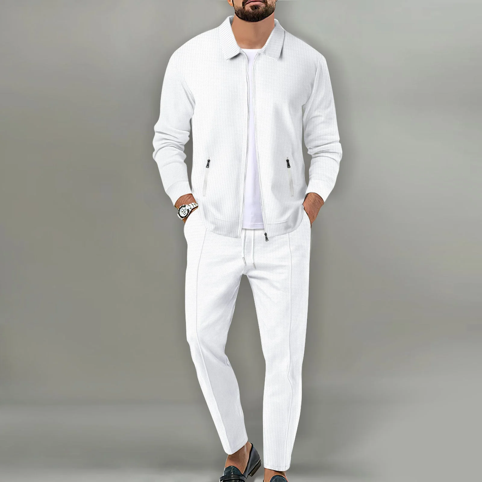 Pacho® | Men’s Tracksuits With Textured Zip Jacket - Image 2
