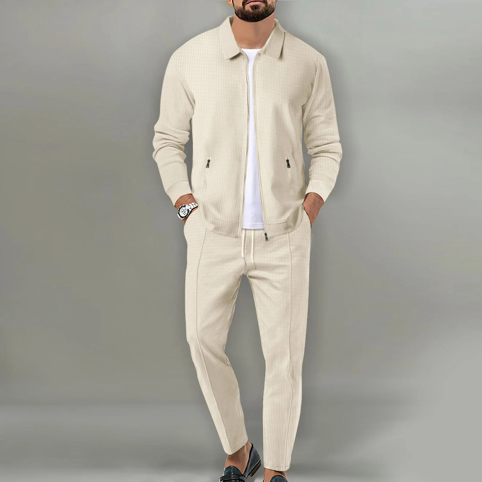 Pacho® | Men’s Tracksuits With Textured Zip Jacket - Image 3