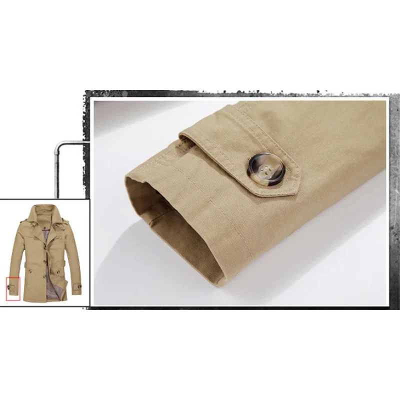 Paco | Men's winter coat - Elegant trench coat with belt loops and button placket - Image 12