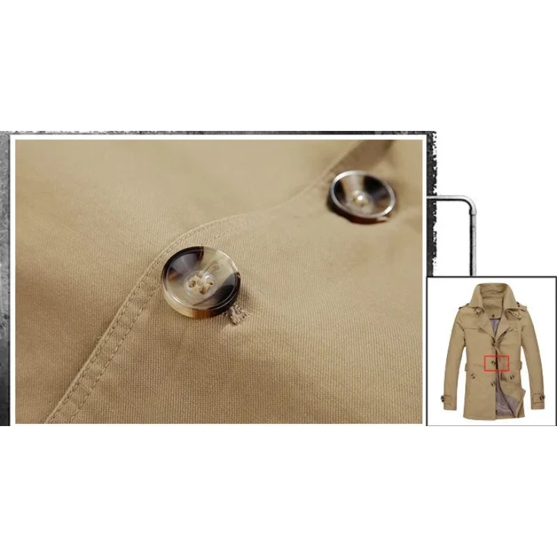 Paco | Men's winter coat - Elegant trench coat with belt loops and button placket - Image 2