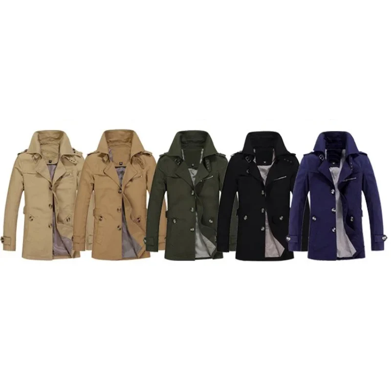 Paco | Men's winter coat - Elegant trench coat with belt loops and button placket - Image 4