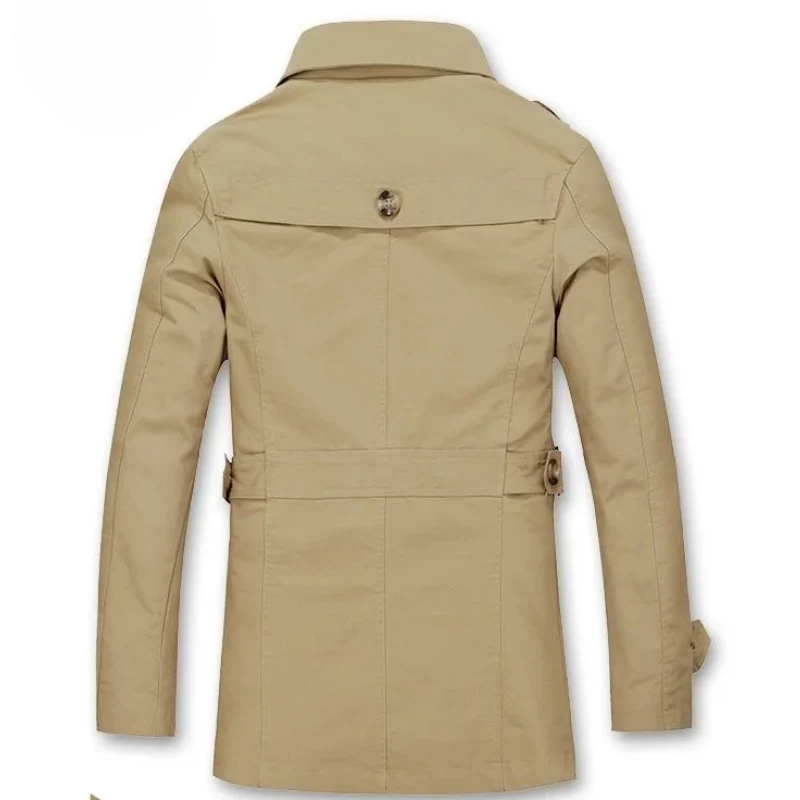 Paco | Men's winter coat - Elegant trench coat with belt loops and button placket - Image 9